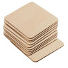 Blanka dryckesunderlägg i trä för DIY - 6cm - 10-pack - Coaster