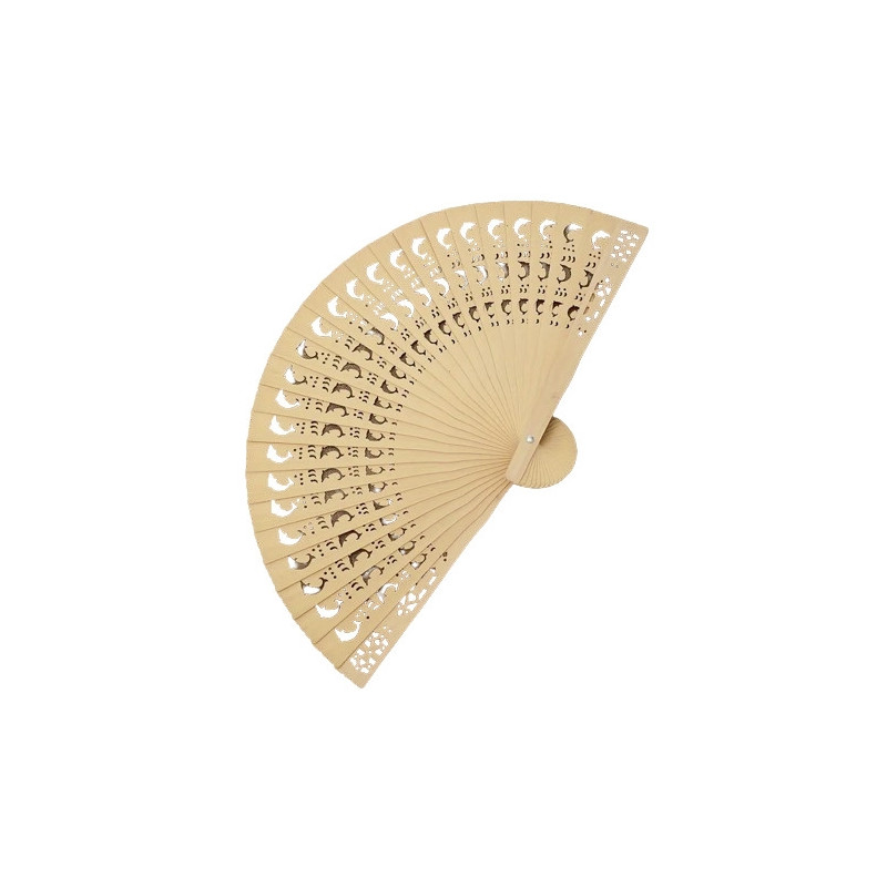 Solfjäder i trä - Stansat mönster - Delfin