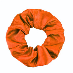 Hårsnodd - Scrunchie - Satin - 12cm - Orange