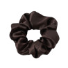 Hårsnodd - Scrunchie - Satin - 12cm - Mörkbrun