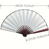Solfjäder - Enfärgad - Stor 27cm - Flera färgval