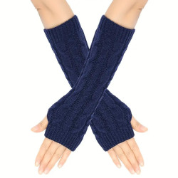 Armvärmare stickade, fingerlösa & långa - [30cm] - Handledsvärmare - Flera färgval