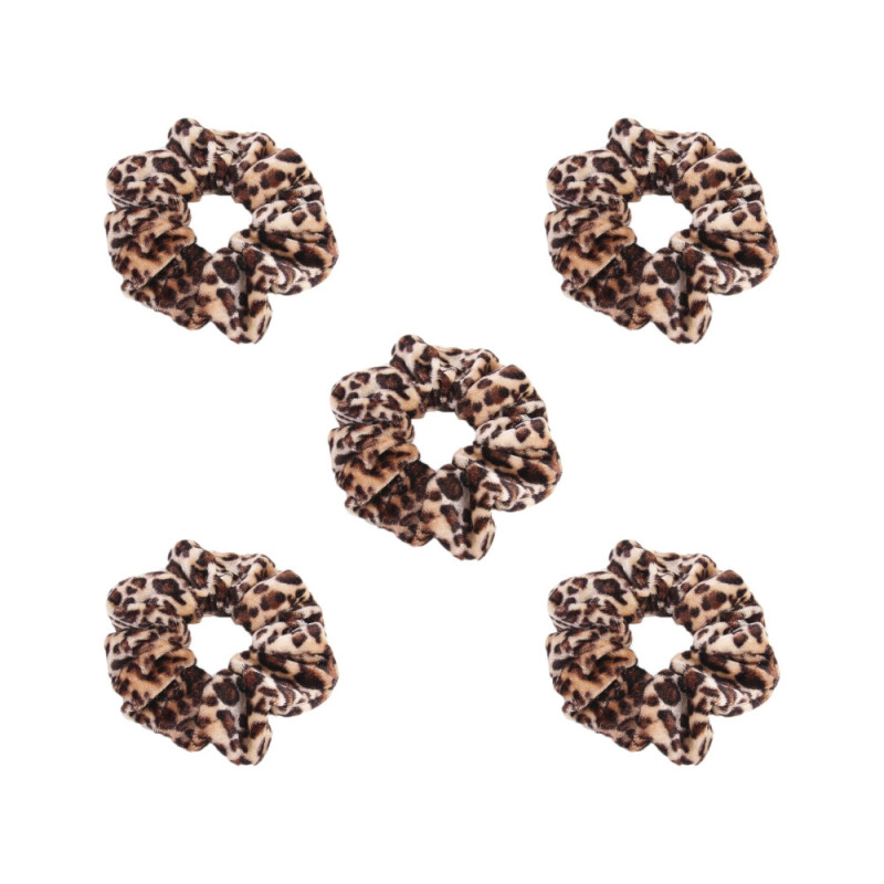 Hårsnodd - Scrunchie - Leopard - 5-pack Hårsnodd - Scrunchie - Leopard - 5-pack