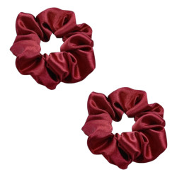 Hårsnodd - Scrunchie - Satin - 9cm - Dubbelpack - Flera färgval