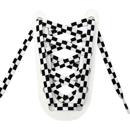 Skosnören - Schackmönster - Platta [120 cm] - Sneakers - Flera färgval