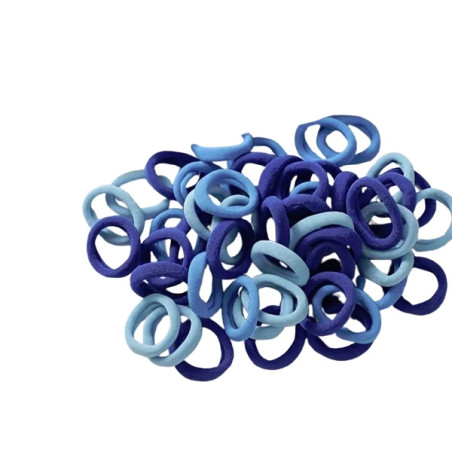 Elastiska hårsnoddar - Hårband - 100st - 20mm - Mixade färger - Flera färgval