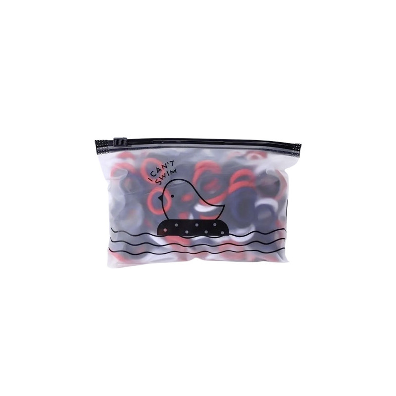 Elastiska hårsnoddar - Hårband - 100st - 20mm - Mix Blå Röd Svart Vit Elastiska hårsnoddar - Hårband - 100st - 20mm - Mix Blå Röd Svart Vit