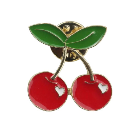 Brosch - Pin - Körsbär - Cherry fruit
