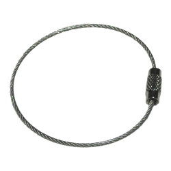 Nyckelring ståltråd - Silver - 50mm - 1,5mm - Familjepack - 5st