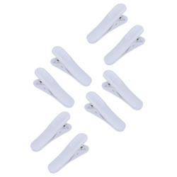 Hållare till hörlurssladd - hörlursklämma - 8-pack - Vit [Large]