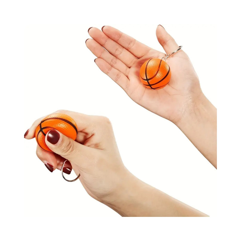 Nyckelring - Basketboll - Stressboll - Klämboll - Anti-stress Nyckelring - Basketboll - Stressboll - Klämboll - Anti-stress