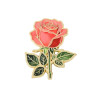 Brosch - Pin - Blomma - Ros - Rosa
