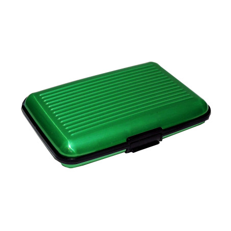 Korthållaren Resväska - Grön räfflad - Plånbok