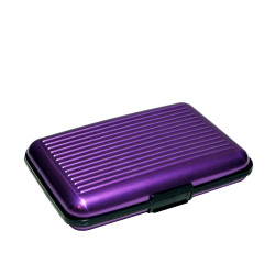 Korthållaren Resväska - Lila räfflad - Plånbok