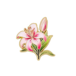 Brosch - Pin - Blomma - Lotus