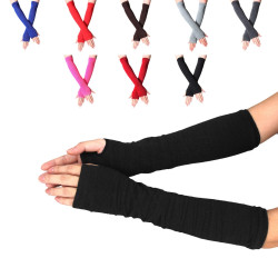 Armvärmare enfärgade, fingerlösa & halvlånga [35cm] - Flera färgval