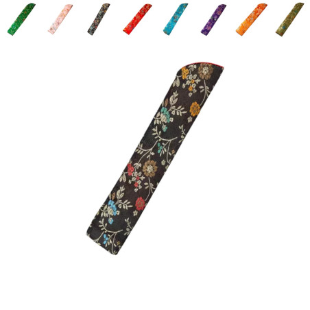 Solfjäderfodral med broderat mönster - Flera färger att välja mellan