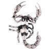 Brosch - Svart skorpion [Silver]
