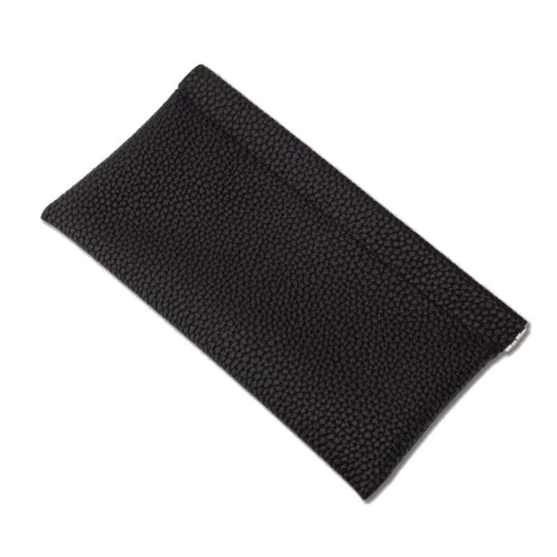 Myntväska - Klämöppning - Börs - Portmonnä - Konstläder - Extra Stor - Svart