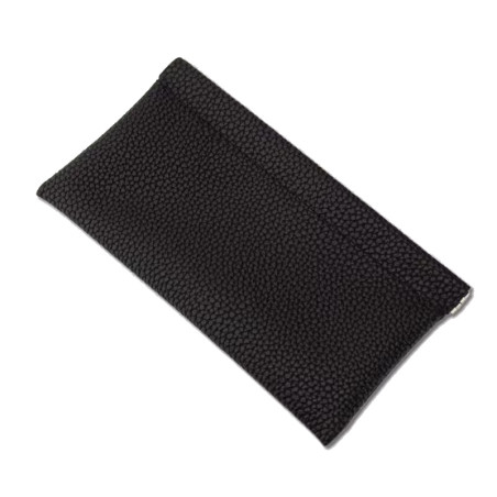 Myntväska - Klämöppning - Börs - Portmonnä - Konstläder - Extra Stor - Svart