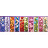 Bokmärken | Blommor | Färgat glas | 10-pack