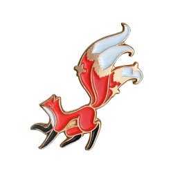 Brosch - Pin - Firefox - Kitsune - Räv med flera svansar