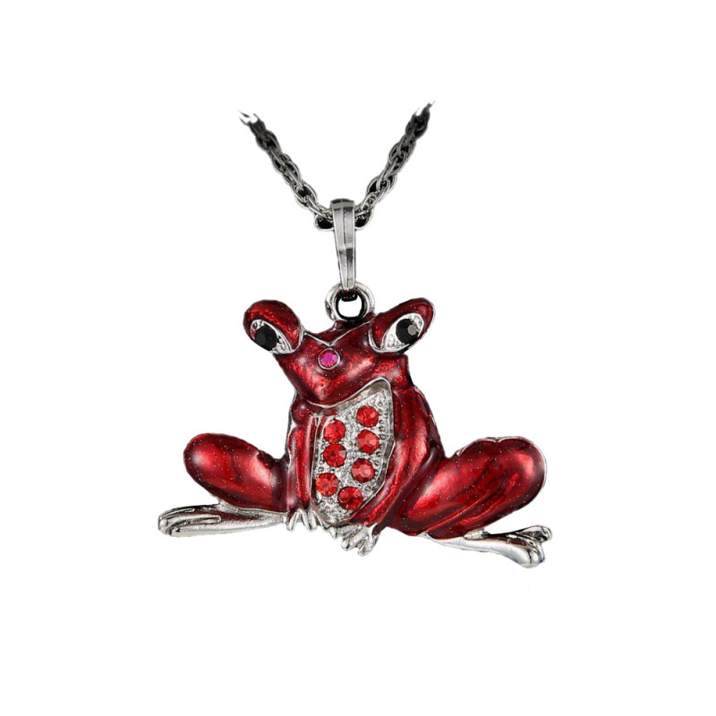 Halssmycke - Groda med 70cm halsband - Flera färgval